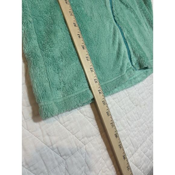 The North Face Bright Mint green Sherpa Fleece Girls Zip Up - Size XLarge - Picture 3 of 5